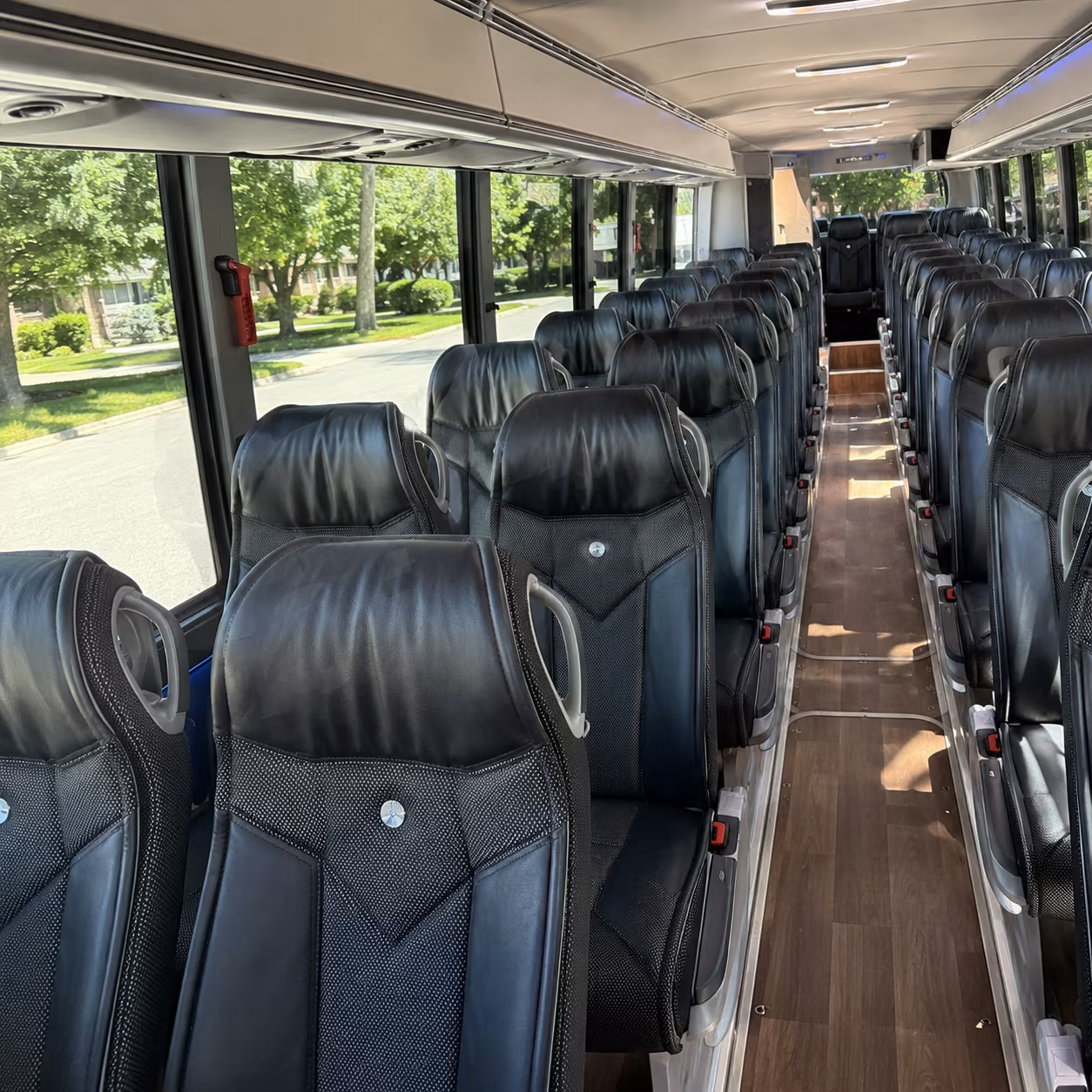 lynn 40 passenger charter bus inside
