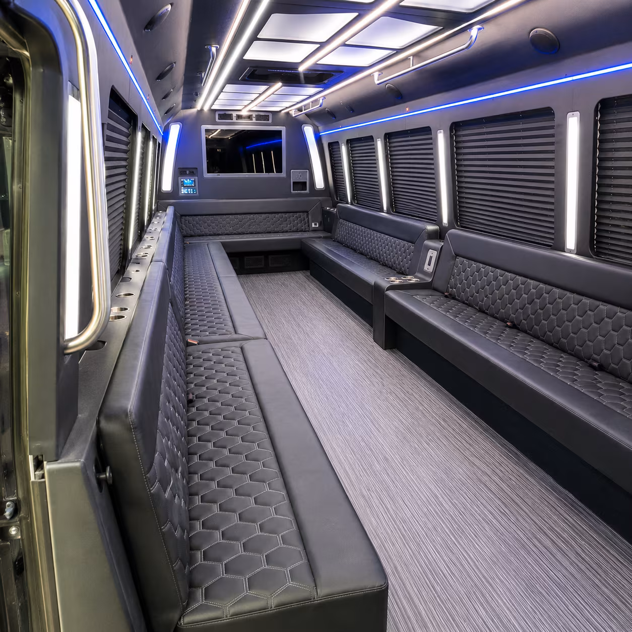 lynn 40 passenger party bus interior