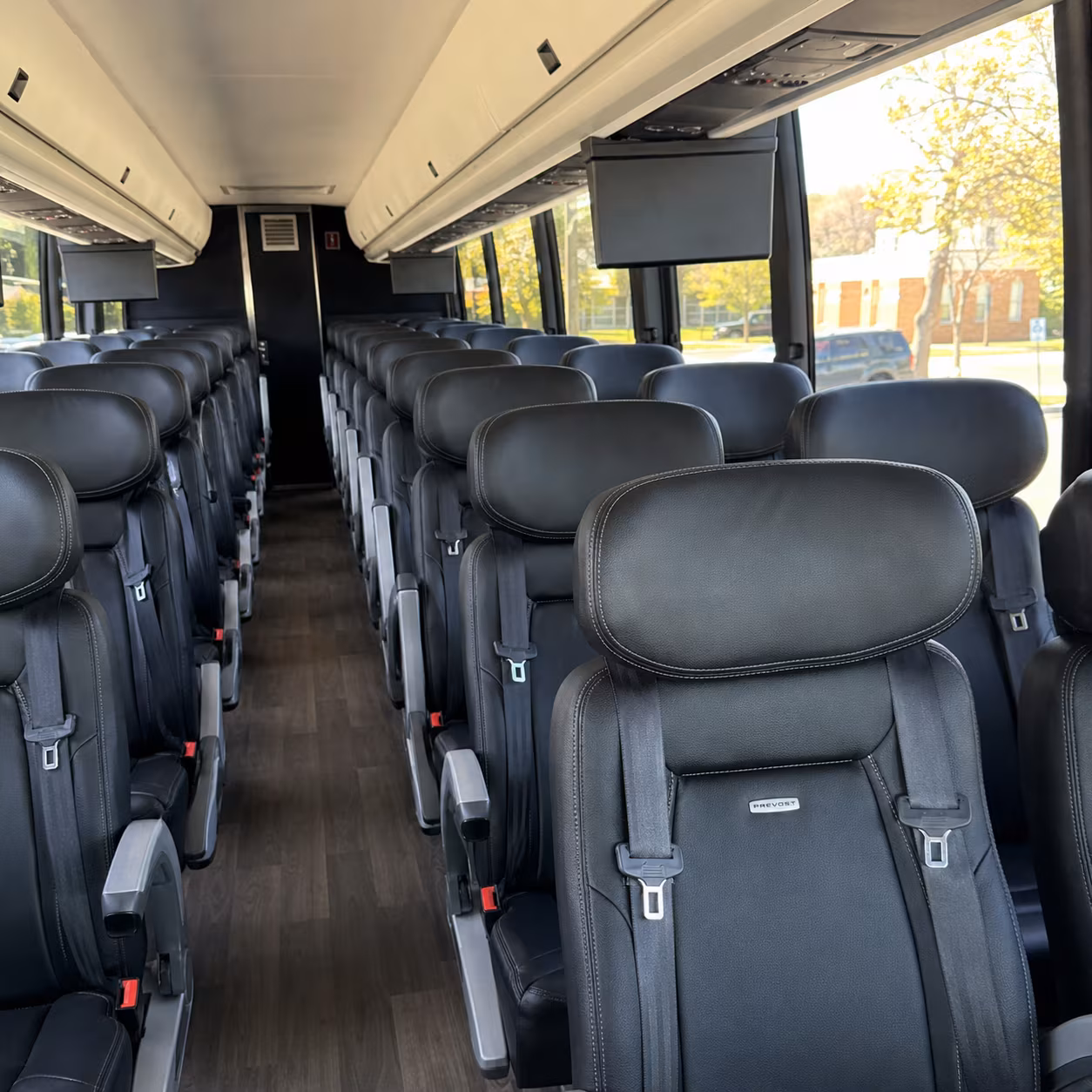 lynn 45 passenger charter bus inside
