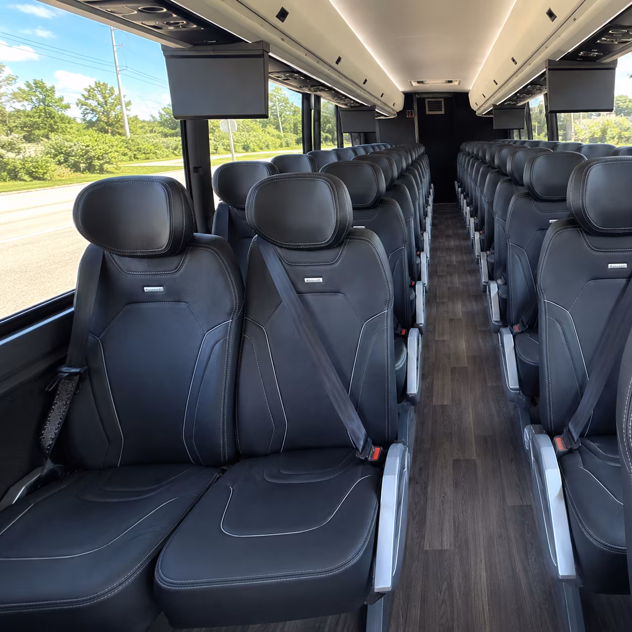 lynn 47 passenger charter bus inside